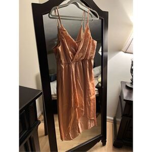 NEW Draped Wrap Midi Dress Pink XL NO BELT